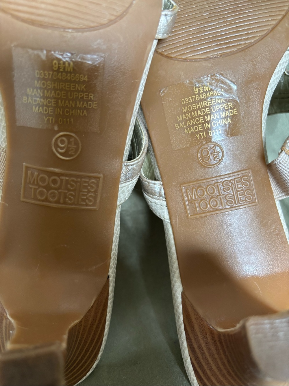 Mootsies Tootsies Vintage Y2K Retro Metallic Strappy Sandals Kitten Heels SZ 9.5 - Picture 8 of 16